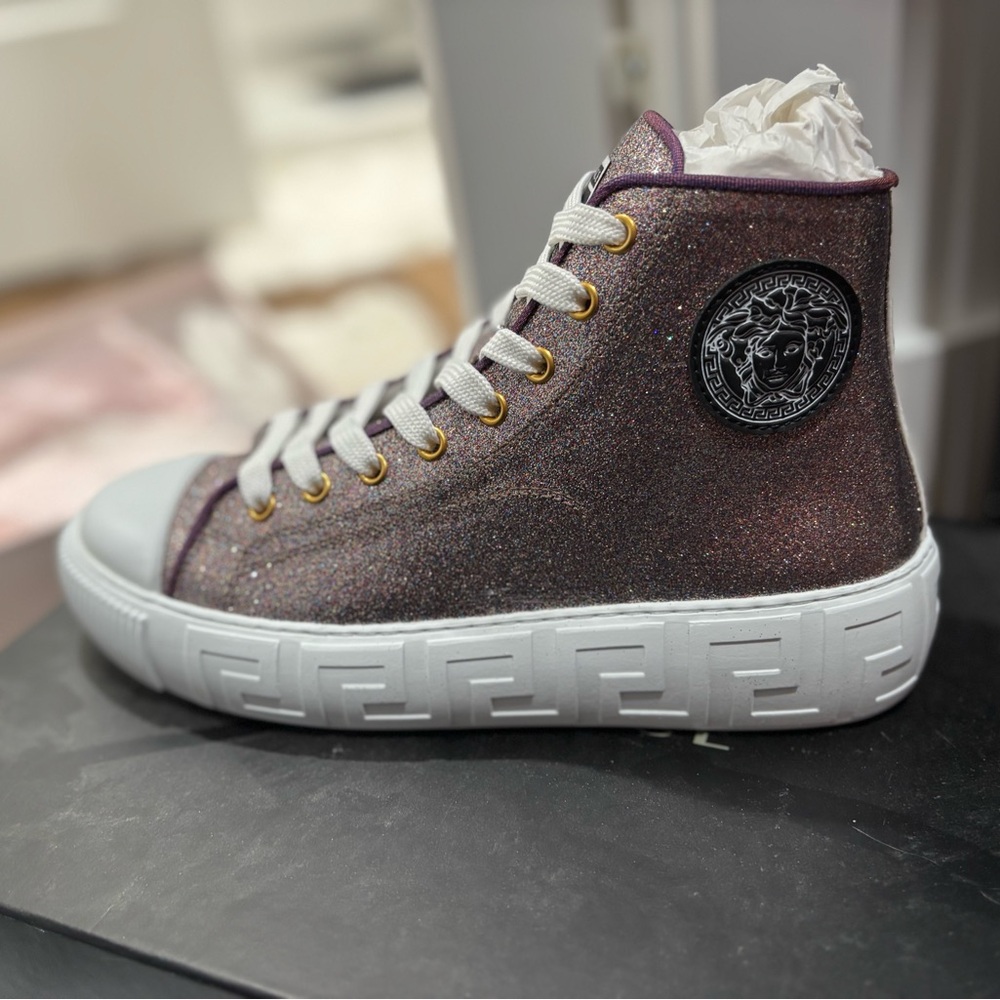 Versace Purple Glitter High-Tops